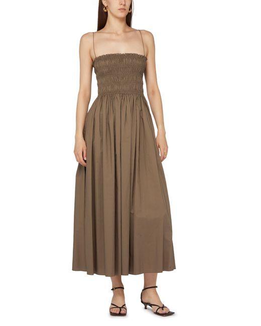 Matteau Natural Shirred Bodice Dress