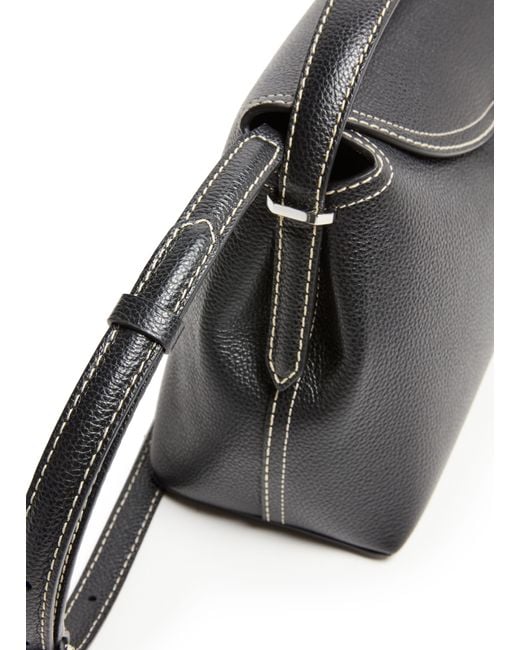 Totême  Black Schultertasche Aus Leder T-Lock