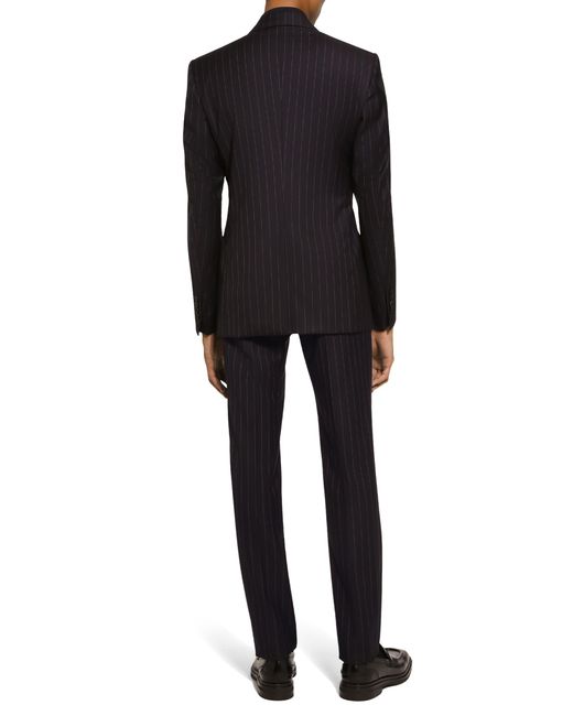 Dolce & Gabbana Black Pinstripe Wool Sicilia-Fit Jacket for men