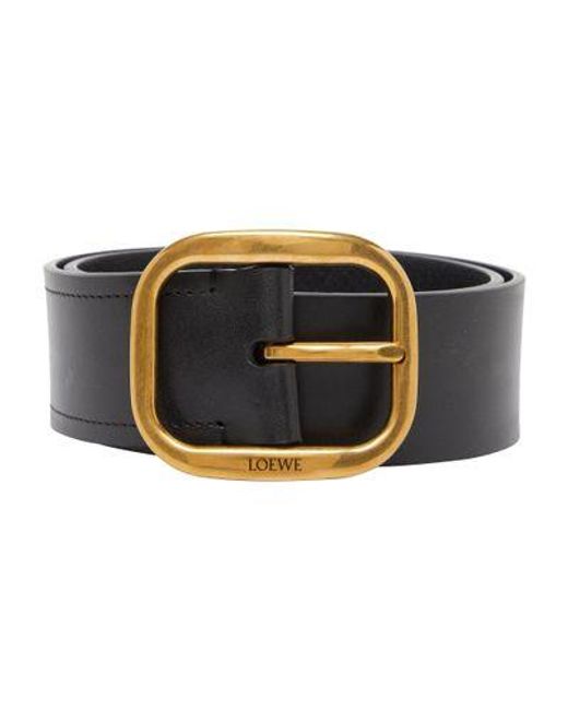 Loewe Black Soft, Rounded Leather Belt