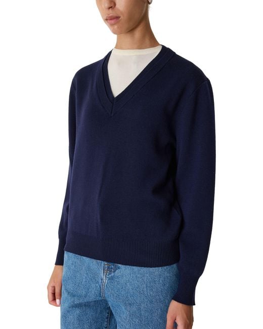 Pull À Col V Rohe en coloris Blue