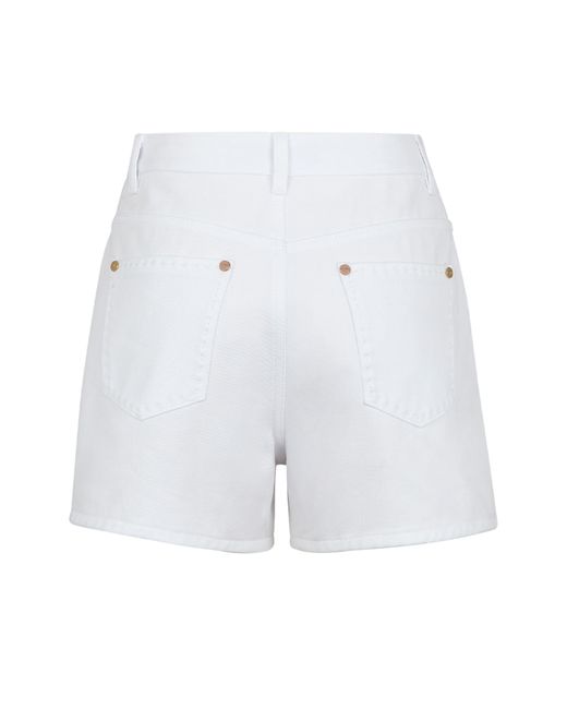 Fendi White Shorts With Elasticated Waist