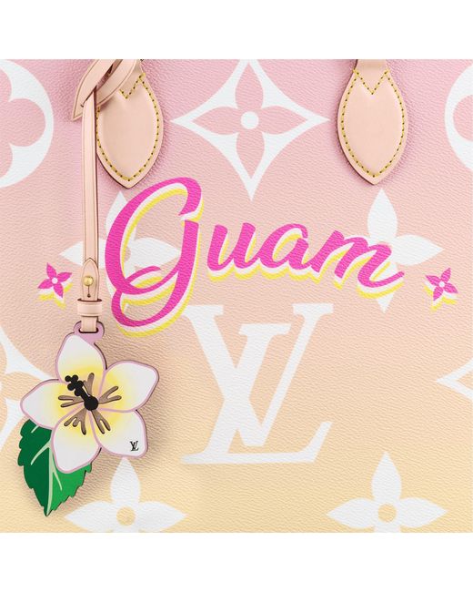 Cabas Onthego GM Guam Louis Vuitton en coloris Pink
