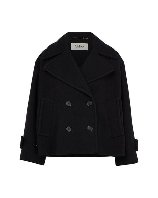 Chloé Black Double Breasted Coat