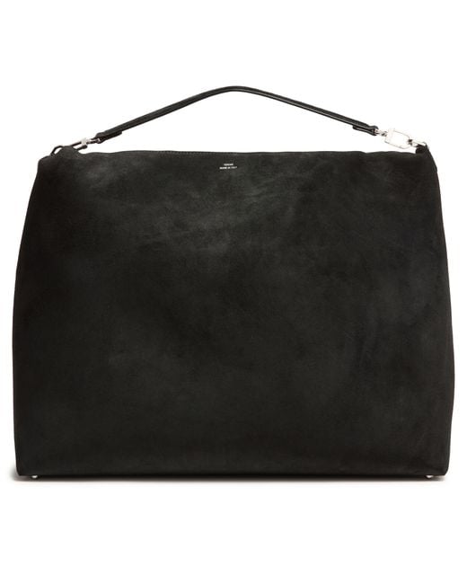 Totême  Black Scoop Suede Tote Bag