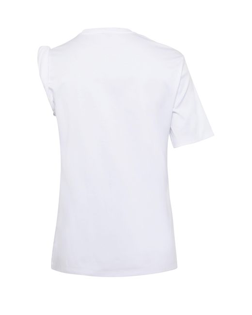 Versace White Goddess Roll-Up T-Shirt