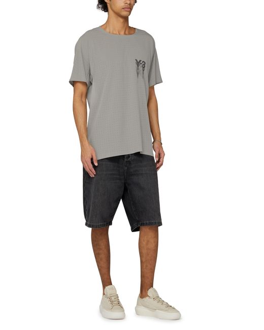 Y-3 Gray Short-Sleeved T-Shirt for men