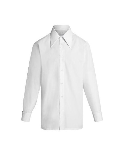 Maison Margiela White Point Collar Shirt for men
