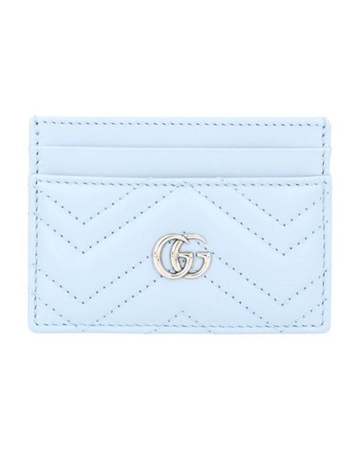 Gucci Blue GG Marmont Card Case