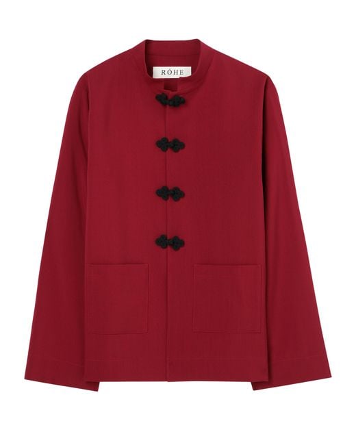 Rohe Red Jacket With Pankou Closure