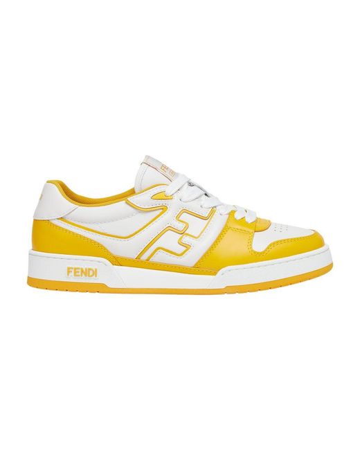 Fendi Yellow Match Sneakers for men