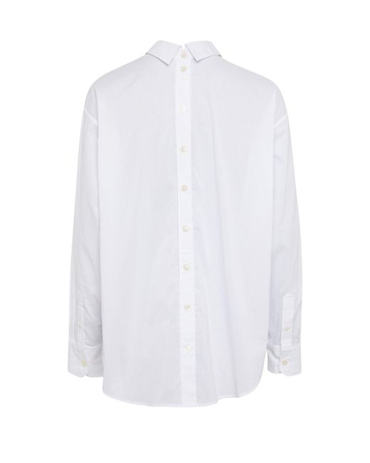 Acne White Saffron Fancy Stripe Long Sleeve Shirt