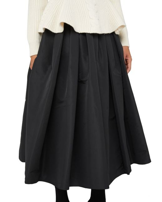 Alexander McQueen Black Midi Skirt