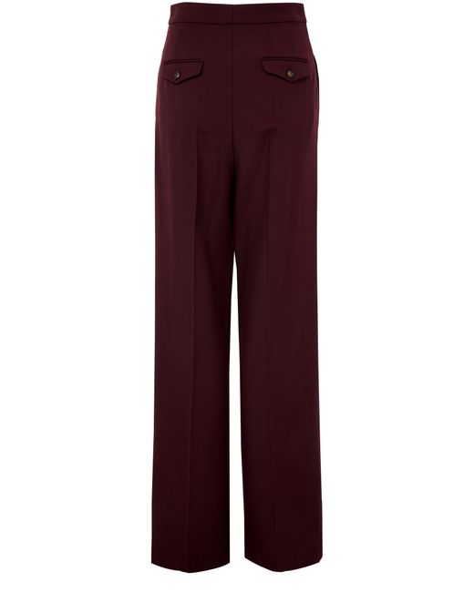 Chloé Purple Straight Pleated Pants