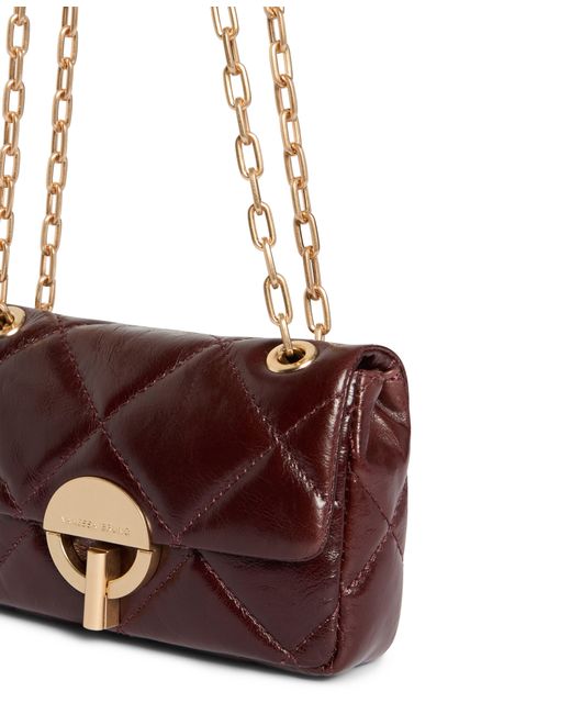 Sac Vanessa Bruno En Cuir Argent Et Marron Clair - Occasion, Provenance Paris, Pour Femme
