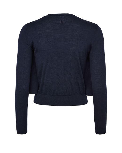 Loewe Blue Wool Cardighan
