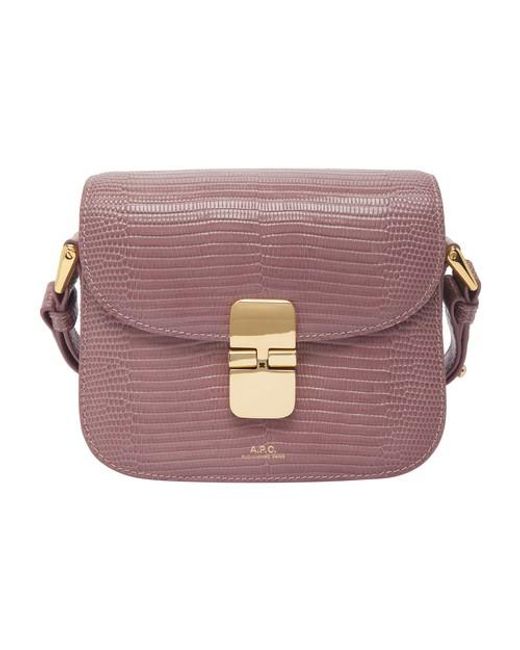 A.P.C. Purple Small Grace Bag