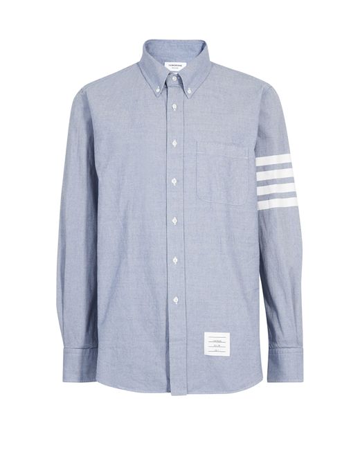 Thom Browne Blue 4-bar Cotton Shirt for men