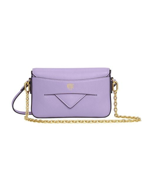 Moynat Purple Enveloppe Crossbody Bag