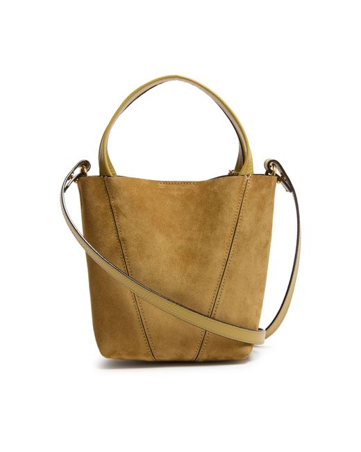 Petit Sac Cabas En Cuir Velours Spin Chloé en coloris Brown