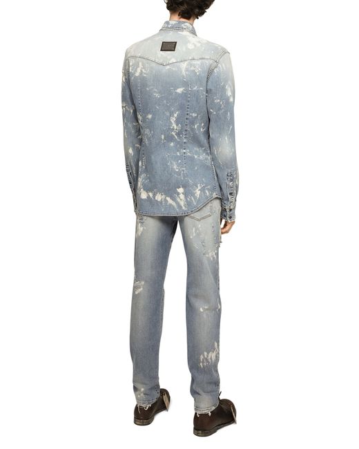 Dolce & Gabbana Blue Slim-fit Stretch Denim Jeans for men