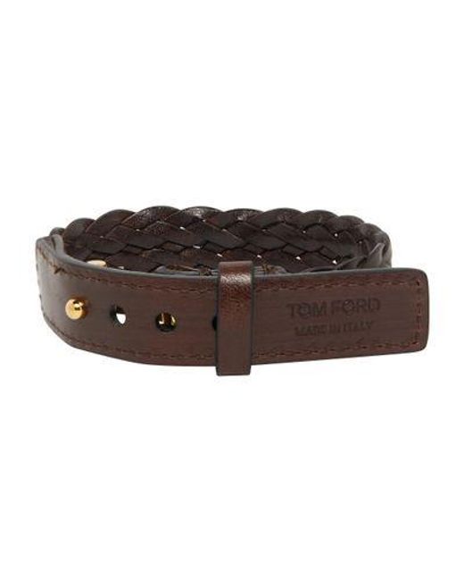 Tom Ford Brown T Bracelet for men