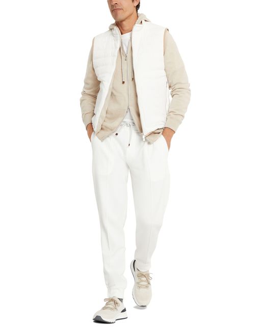 Brunello Cucinelli Natural Sweatshirt Style Cardigan for men
