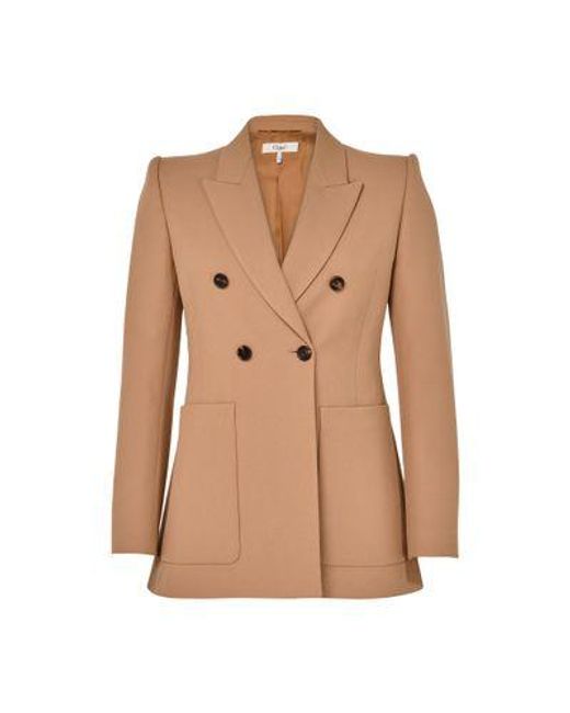 Chloé Brown Double-Breasted Blazer