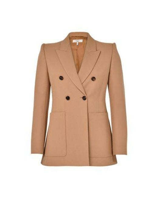 Chloé Brown Double-Breasted Blazer