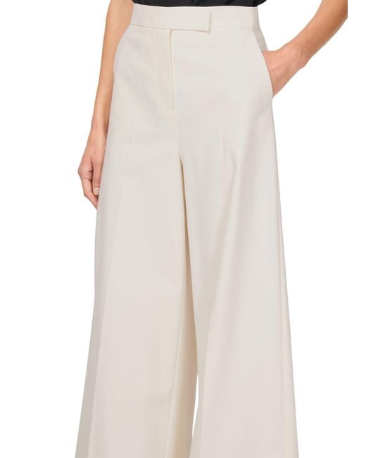 Max Mara White Weit Geschnittene Hose Fnish