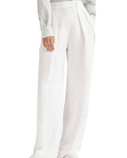 Brunello Cucinelli White Twill Trousers