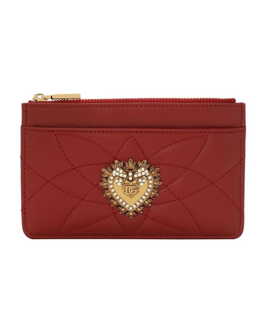 Dolce & Gabbana Red Medium Devotion Card Holder