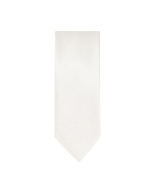 Dolce & Gabbana White Silk Satin Blade Tie (6 Cm) for men