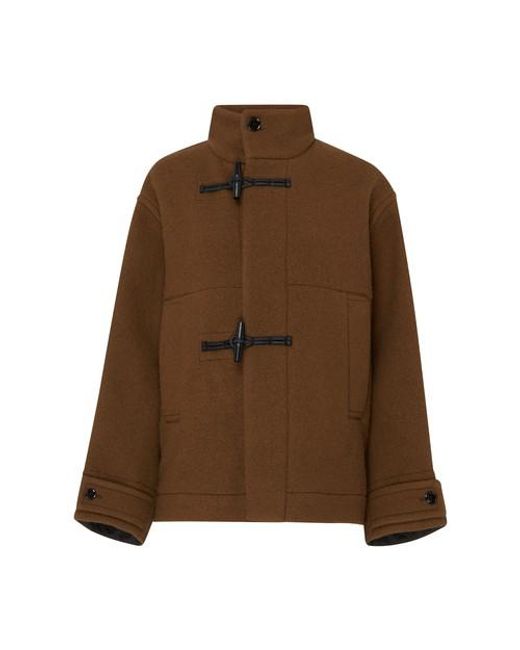 Lemaire Brown Short Duffle Coat
