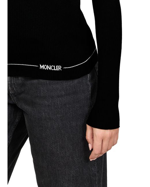 Moncler Black T-Neck Jumper