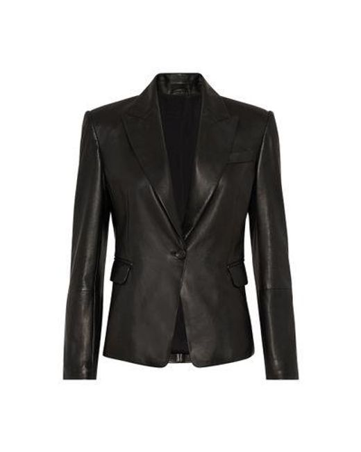 Brunello Cucinelli Black Leather Jackets