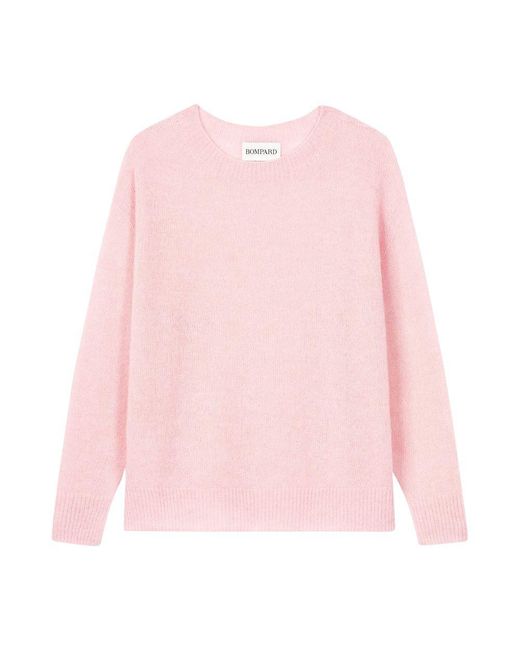 Bompard Pink Cashmere And Silk Round-Neck Sweater