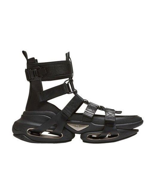 Balmain Black B-bold Leather Sandal Sneakers for men