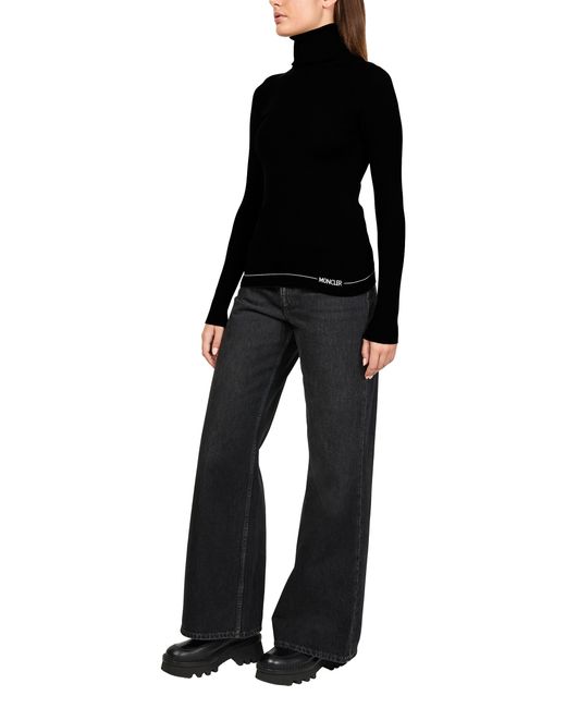 Moncler Black T-Neck Jumper