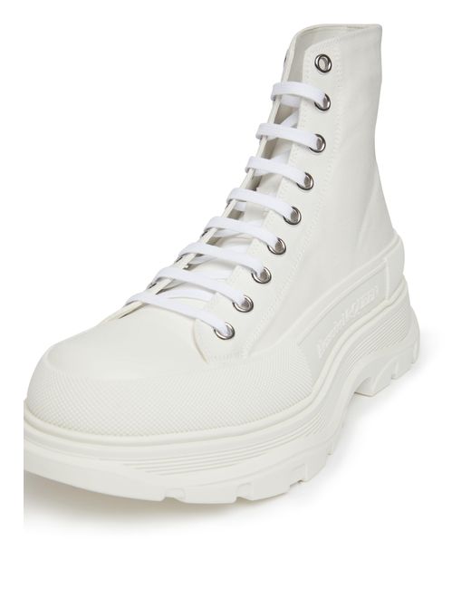 Alexander McQueen White Tread Slick Sneakers for men