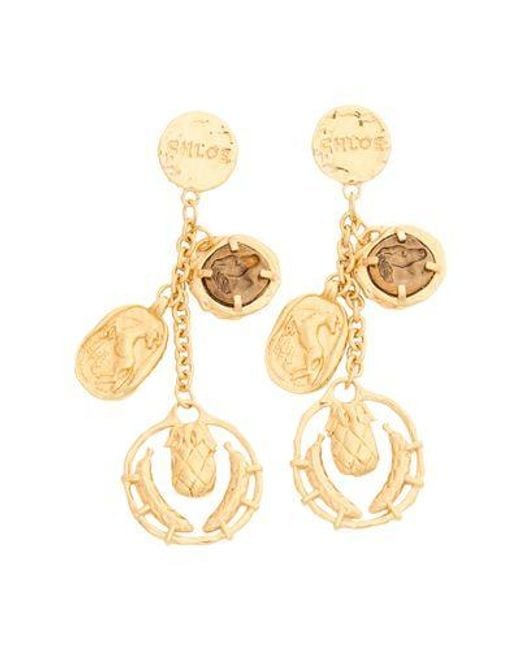 Chloé Metallic Ohrringe Medals