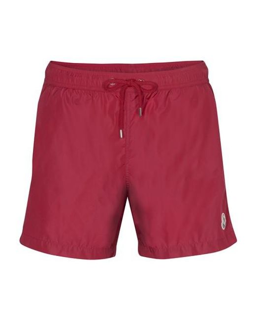 Moncler Swim Shorts in Red for Men - Lyst