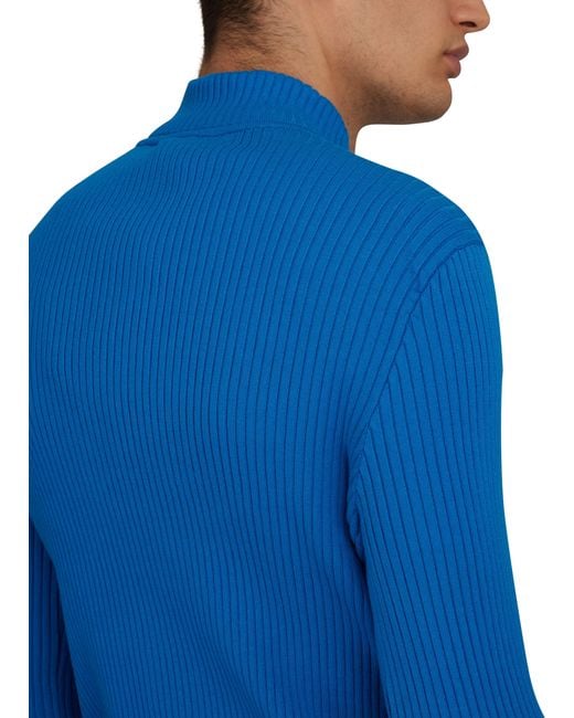 Courreges Blue Mockneck Sweater for men