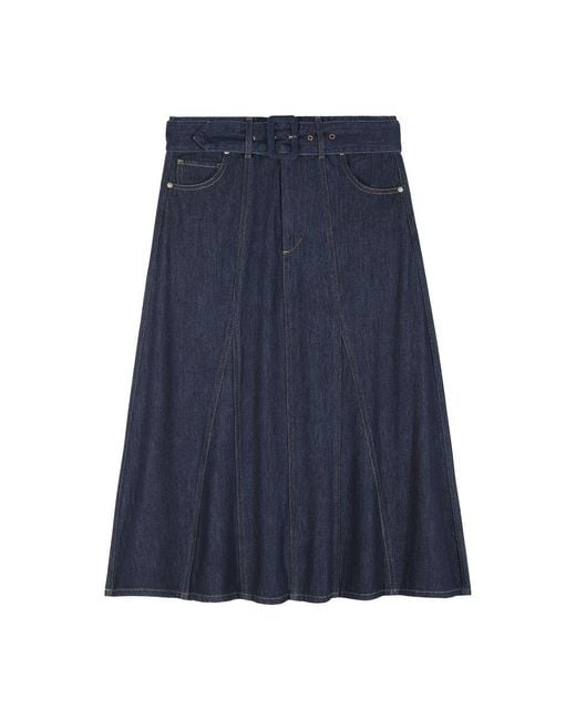 Ba&sh Blue Dakota Skirt