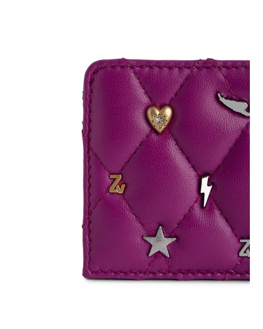 Porte-cartes ZV Pass Zadig & Voltaire en coloris Purple