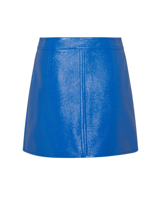 Courreges Blue Reedition Vinyl Mini Skirt