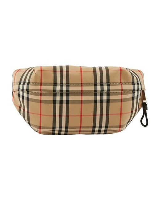 Burberry Natural Medium Vintage Check Bonded Cotton Bum Bag for men