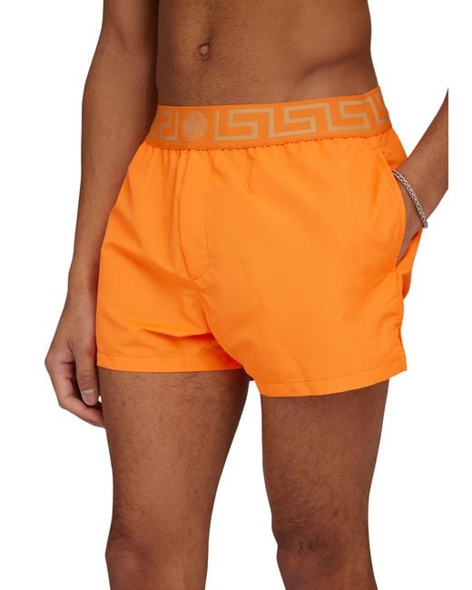 Versace Orange Swim Shorts for men