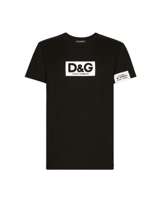 Dolce & Gabbana Black Re-edition Logo T-shirt for men