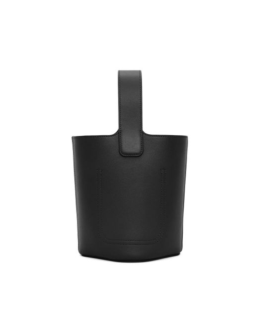 Loewe Black Mini Pebble Bucket Bag